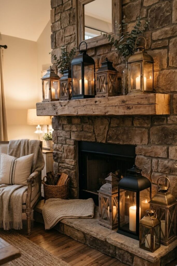 15 Farmhouse Fireplace Decor Ideas for Cozy Rustic Living Rooms