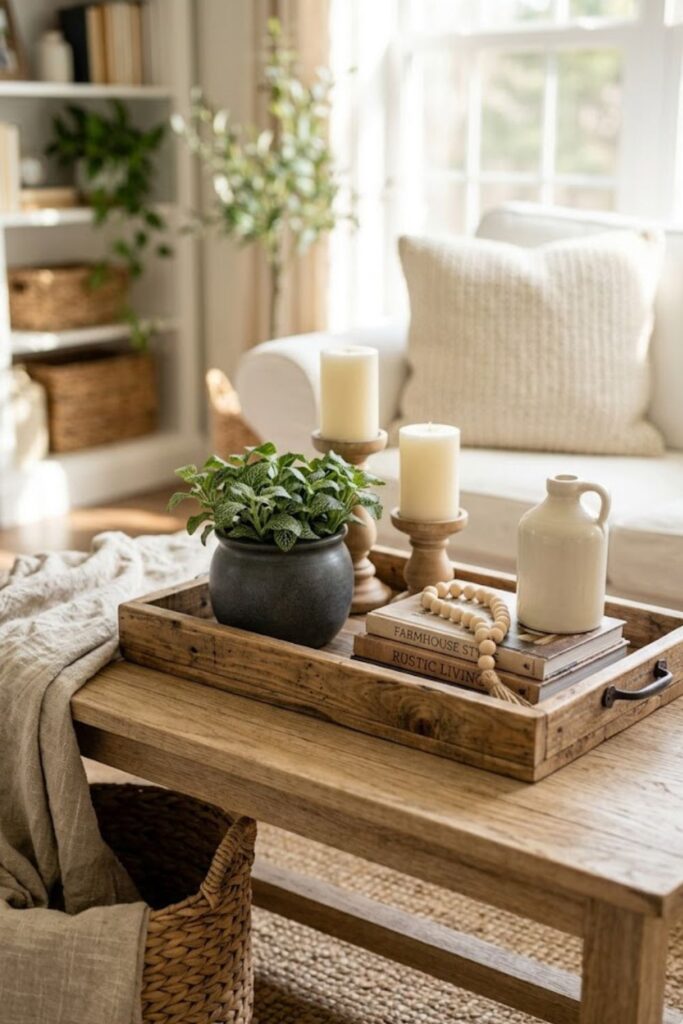 15 Farmhouse Coffee Table Decor Ideas for a Cozy Rustic Home