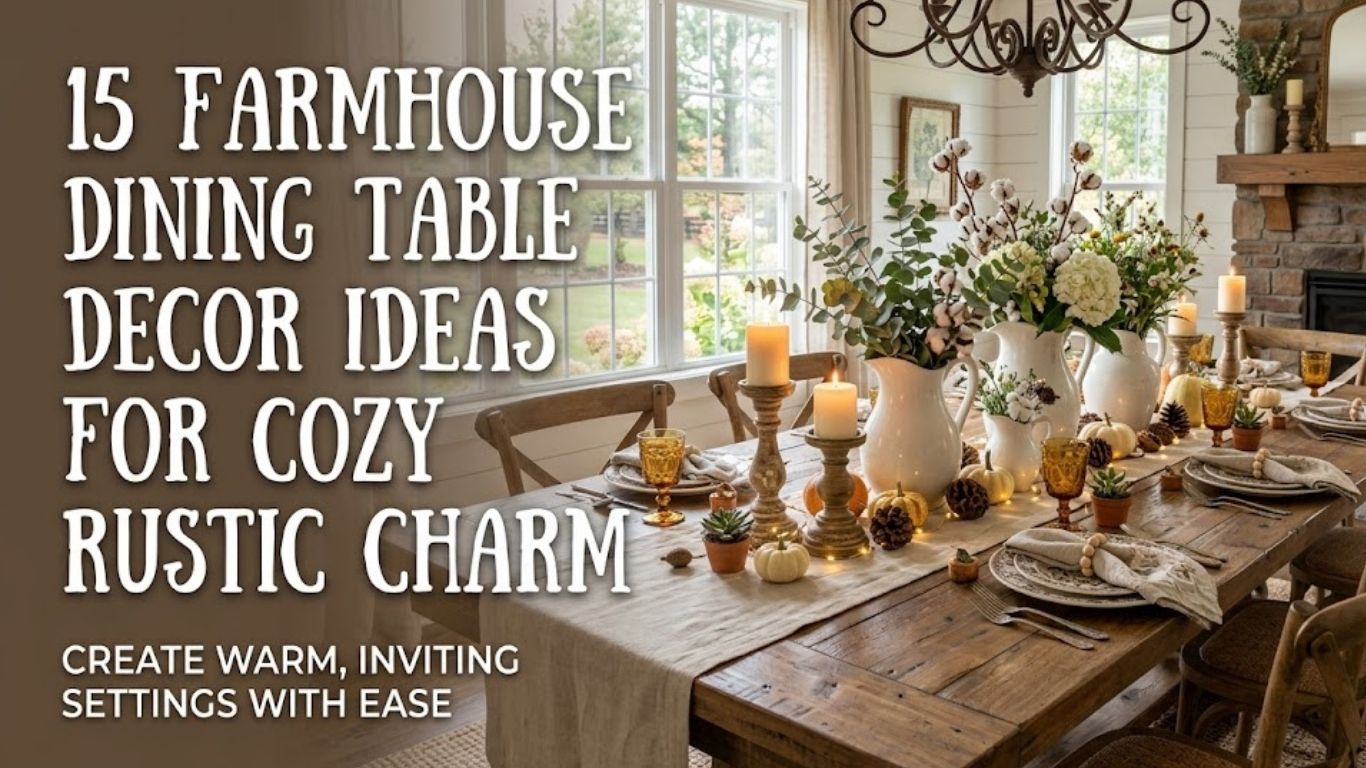 15 Farmhouse Dining Table Decor Ideas for Cozy Rustic Charm
